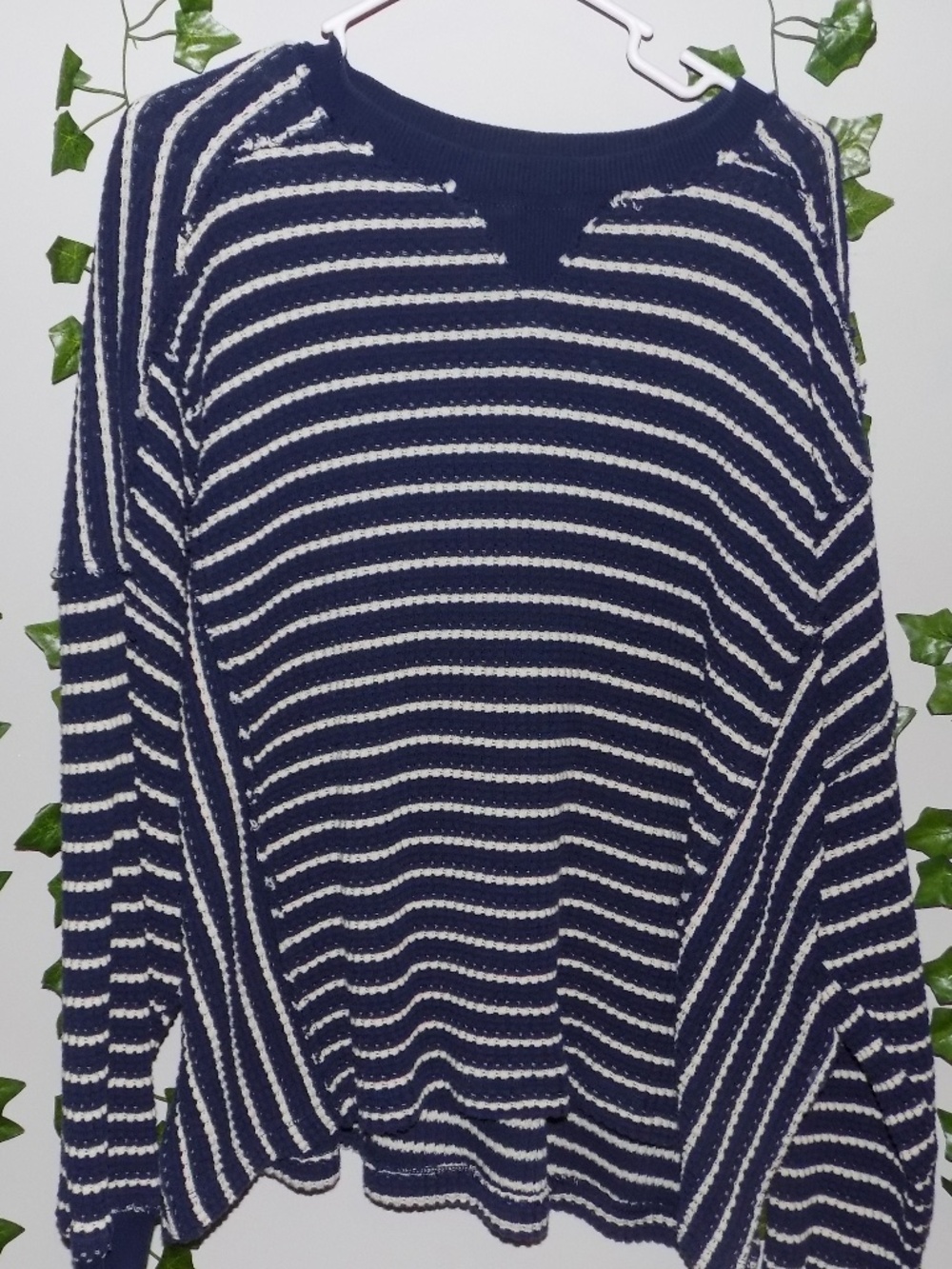 American Eagle Striped Waffle Knit Sweater